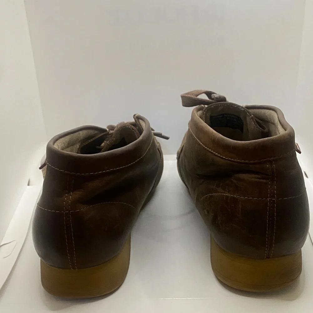 Clarks Men’s Brown Leather Stinson Hi Chukka-Style sz 10.5